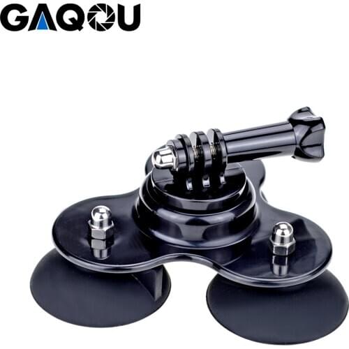 GAQOU Suction Cup for GoPro Camera Car Windshield Glass Sucker Mount Holder Triple Vacuum for GoPro HERO 7 6 5 4 + SJCAM SJ4000