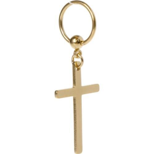 JAVRICK 1pc Punk Earrings Cross Pendant Dangle Women Men Charms Jewelry Fashion Personality Gifts Brincos Buckle Anti Allergy