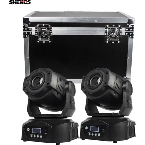 2pcs with Flight case Spot 90W Gobo LED Moving Head Light 6 Prism Rot Light For Stage Disco Nightclub Party Effect Lighting