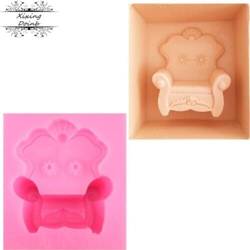DIY sofa chair shape silicone mold cake decoration tool fudge Chocolate Mold kitchen baking mold