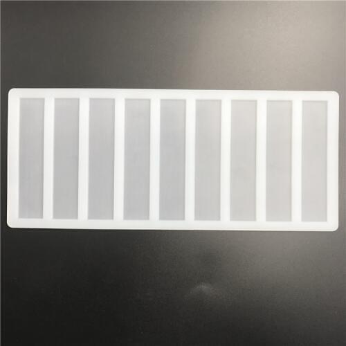 9 Cavity Chocolate Insert Strip Fondant Silicone White Cake Mold Chocolate Baking Decorating Tools #32