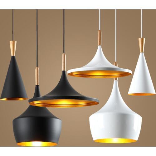 Modern led Conical Pot pendant light Aluminum & Hemp Ropel for home, Industrial lighting hang lamp bar cafe droplight fixture