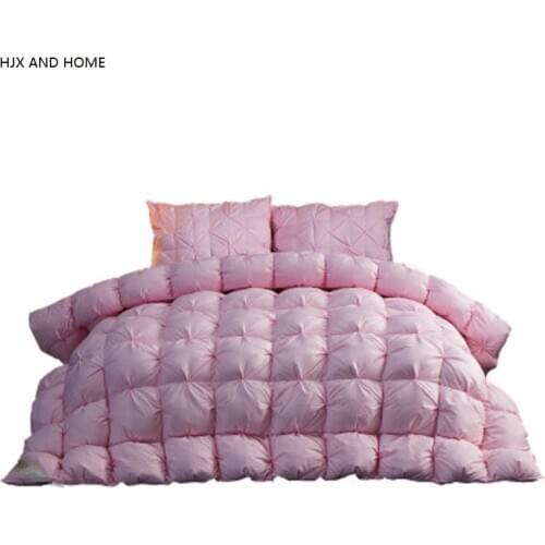 Iuxury 95% goose down filling quilted cotton Quilt cover Five-star hotel dedicated Comforter Winter Thick Blanket Solid Color