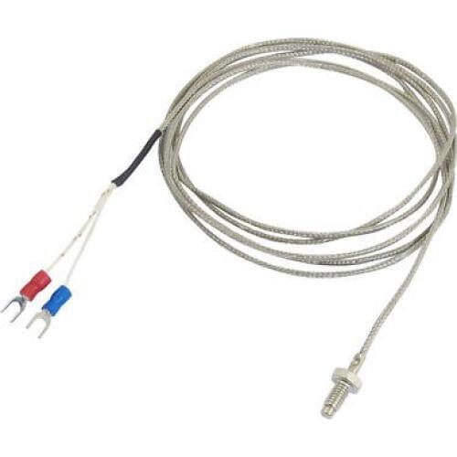 K Type 600C 6mm Thread Screw Thermocouple Temperature Measurement Sensor 2M