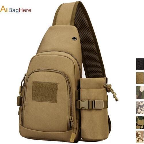 Military Outdoor Shoulder Bag Tactical Multipurpose Chest Bag For Camping Travel Hiking Fishing Crossbody Waterproof Kettle Bags