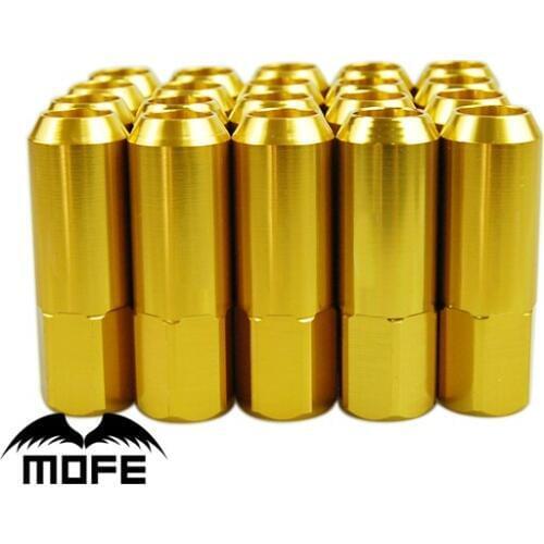 HIGH QUALITY 60mm Racing Car Blox Aluminum Wheel Nut Thread Size: M12 * P1.5 Gold 20PCS/SET