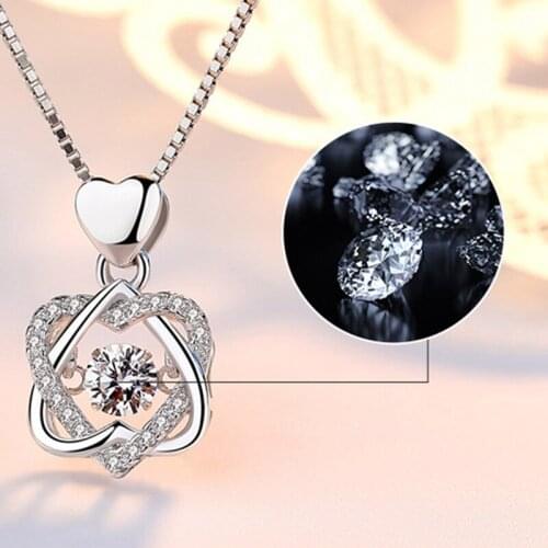 Women Heart-shaped Necklace Love Clavicle Fashion Jewelry Chain Ladies Necklaces Pendants Necklaces