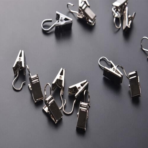 10pcs/lot Curtain Clip Stainless Steel Anti-rust Strong Clip Window Decoration Auxiliary Tools Multifunction Storage Clip E11697