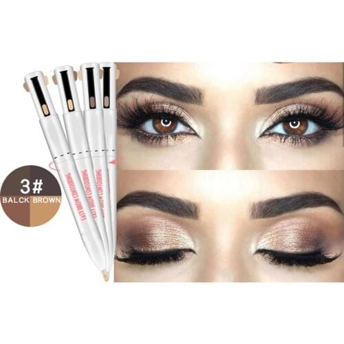 2019 4 in 1 Easy to Wear Eyebrow Contour Pen Defining Highlighting Brow Pen Waterproof Sweatproof