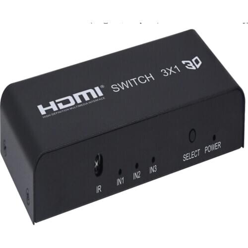 3 Port HDMI Switch 3x1 Auto Switch 3-In 1-Out HDMI Switch Converter