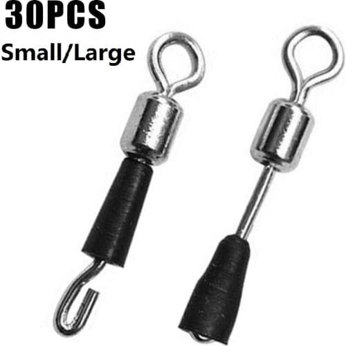 30pcs Bearing Swivel Fishing Hook Quick Change Hook Length Link Swivels Connectors Float Feeder Iscas Pesca Fishing Accessories
