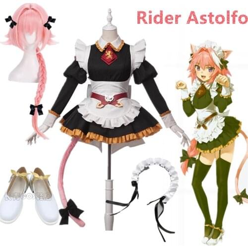 Anime Fate/Grand Order Fate Apocrypha Rider Astolfo Cosplay JK School Uniform Sailor Suit Women Fancy Outfit Halloween Costume