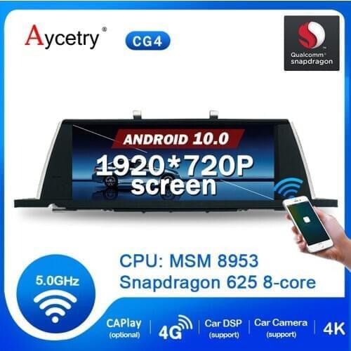 10.25" IPS Qualcomm Octa-Core 64G 4G LTE Android 10 Car Multimedia radio for BMW 5 Series F07 GT 2009-2016 Auto gps navigation
