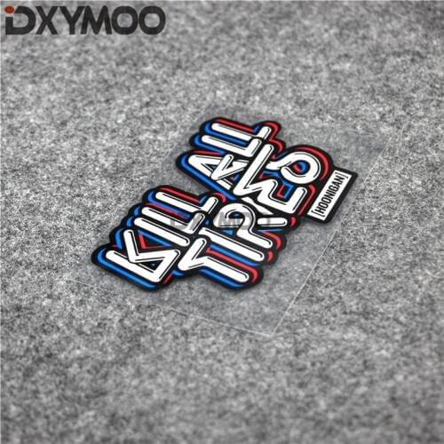 Car Stickers Reflective KILL ALL DC Motorbike Scratches Decals 3M