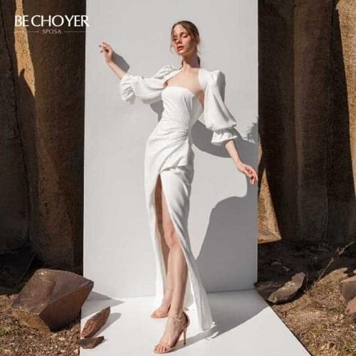 BECHOYER Mermaid Silhouette Wedding Dresses