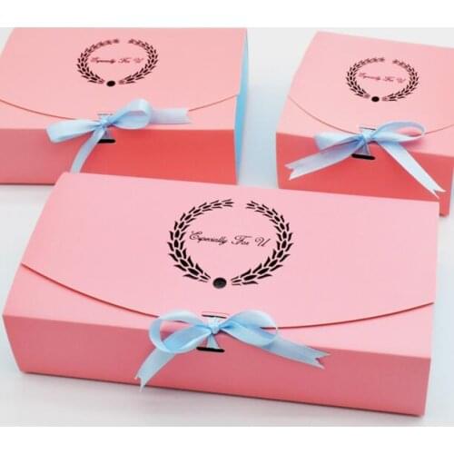 Big Pink Baking gift boxes Kraft Boxes with window, Cookies Boxes, Mooncake Macaron Boxes 10pcs/lot