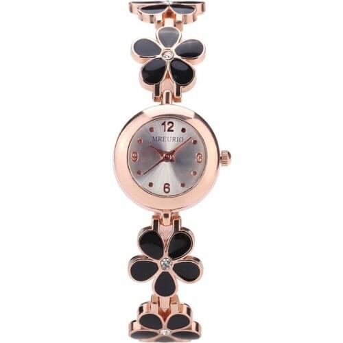Fashion Ladies Watch Womens 5 Leaf Flower Fresh Daisy Student Bracelet Watch Women Gift Reloj De Mujer Girl Clock