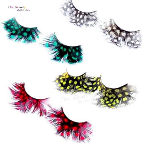 Color Spotted False Eyelashes Are Hot Selling In Europe and America Stage Exaggerated Color Eyelashes