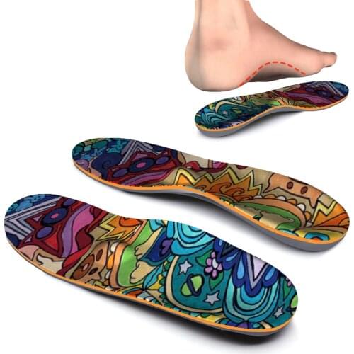 Colorful Anime Style Plantar Fasciitis Feet Insoles Arch Supports Orthotics Inserts Relieve Flat Feet, Foot Pain,High Arch