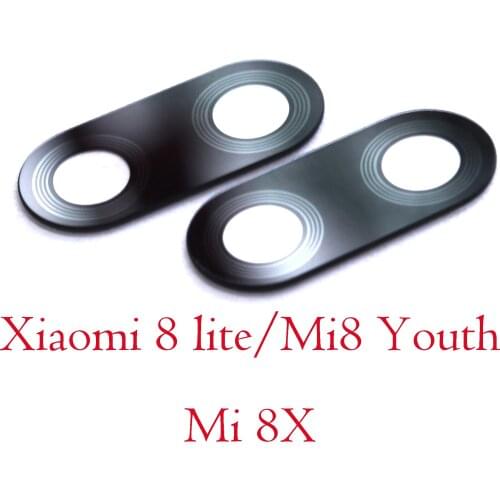 For xiaomi 8 lite Mi8 lite 2pcs Rear back camera glass lens with sticker for Xiaomi 8X Mi8 Youth