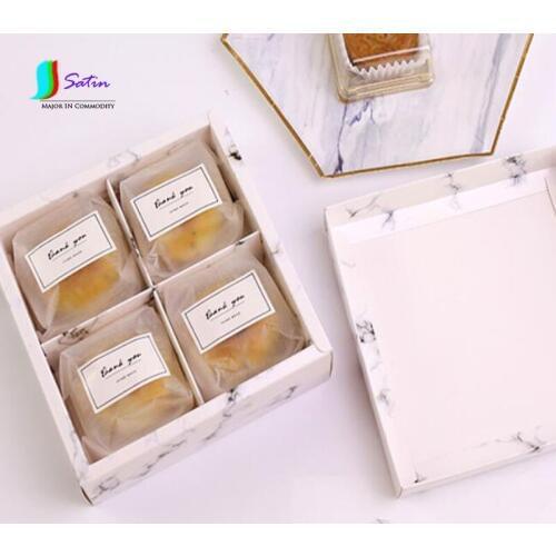 Marquise Style Egg Yolk Crispy Box 63-80 Gram Moon Cake Box Biscuit Pineapple Crisp Nougat Cut Off Box 5pcs/lot Beautiful S309P