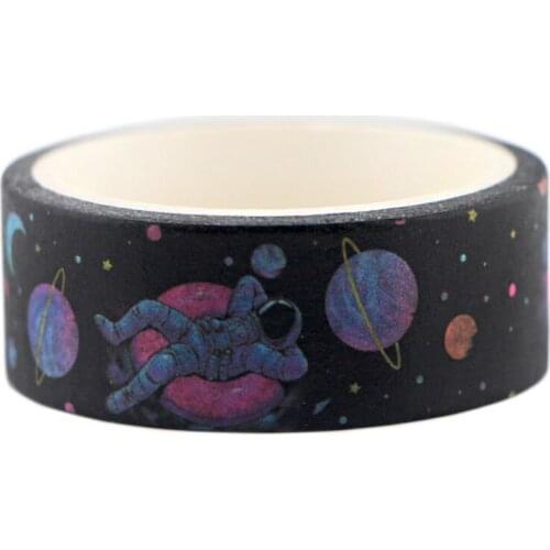 JF708 Space Astronaut Washi Tape Scrapbooking Masking Adhesive Tapes Paper Kawaii Stationery Stickers School Supplies