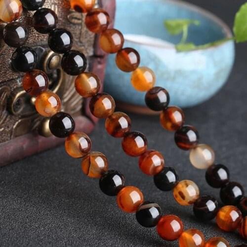 Natural Carnelian Charm Round Loose Beads for Jewelry Making