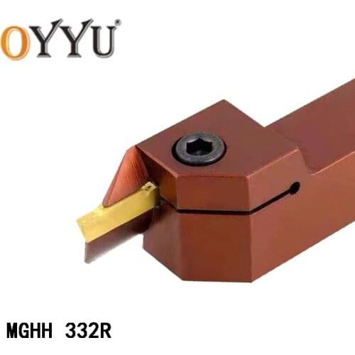 MGHH332R20 200-800 MGHH 332R20 1PCS Carbide Face Grooving External Turning Tool Holder Lathe Cutting CNC Spring Steel Knife Bar