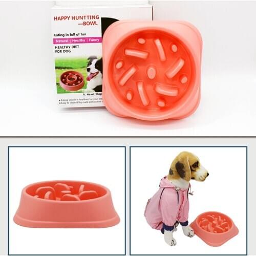 Dog Cat Bowl For Dogs Slowly Pet Choke Proof Healthy Slow Down Eating Slow Feeder dog Dish Prevent Obesity Choking Puppy Dish