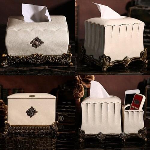 Ceramic multi-functional tissue boxes,restaurant pumping paper box,creative living room vintage storage boxes holder,J17693