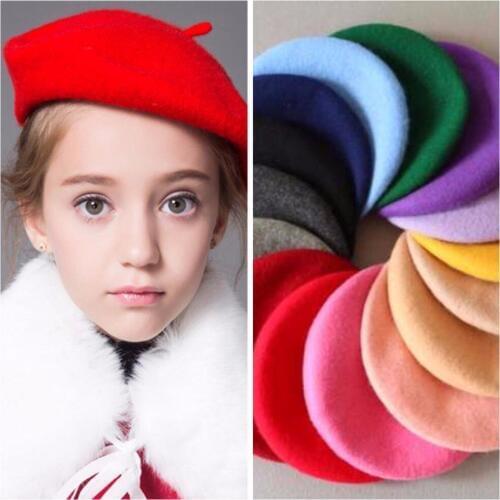 Fashion Solid Wool Winter Women Girl Berets Hats Caps French Artist Beanie Hat Ski Cap For Female fashion Accessories