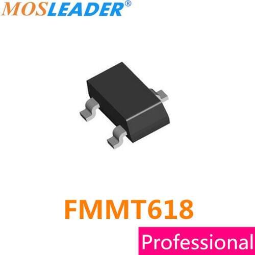 Mosleader FMMT618 SOT23 3000PCS FMMT618T FMMT618TA 618 NPN 20V 2.5A 0.5A 500mA High quality