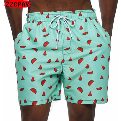 Summer New Style Swimsuit Loose Shorts 2021 Push Up Mens Swimming Trunks Pattern Beach Shorts Suits Bath Pocket