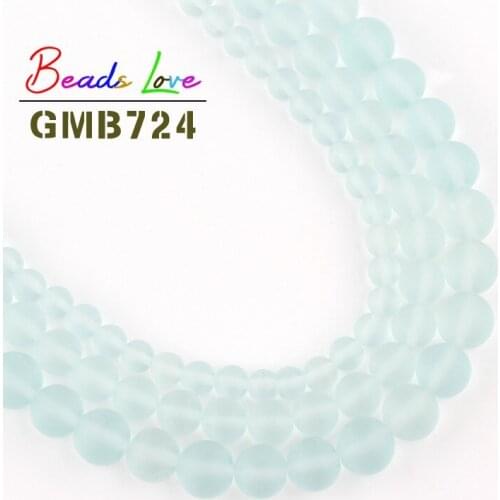 Natural Stone Dull Polish Matte Green Quartz Crystal Beads 6 8 10MM Round Beads for Jewelry Making Diy Bracelet Necklace 15 Inch