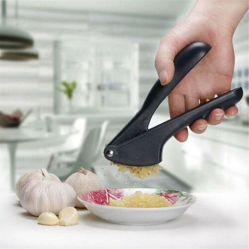 Stainless Steel Garlic Press Crusher Squeezer Masher Removable Kitchen Cook Tool