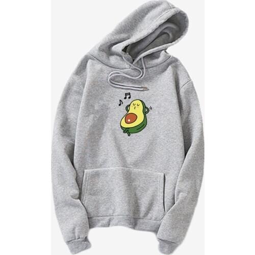 100% brand new hoody Anime funny Singing avocado Womens Clothing Long Sleeve Hoodie Hot Casual Winter Sweatshirt