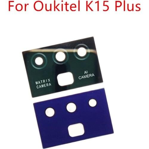 Original For Oukitel K15 Plus Cell Phone Back Rear Main Matrix AI Camera Lens Glass Cover Repair Part