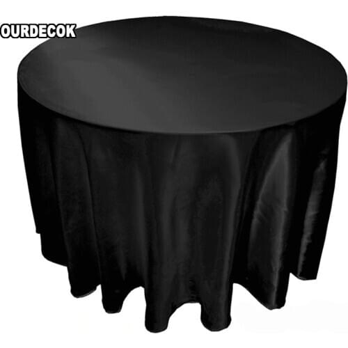 OUR DECOK Satin Tablecloths On The Table