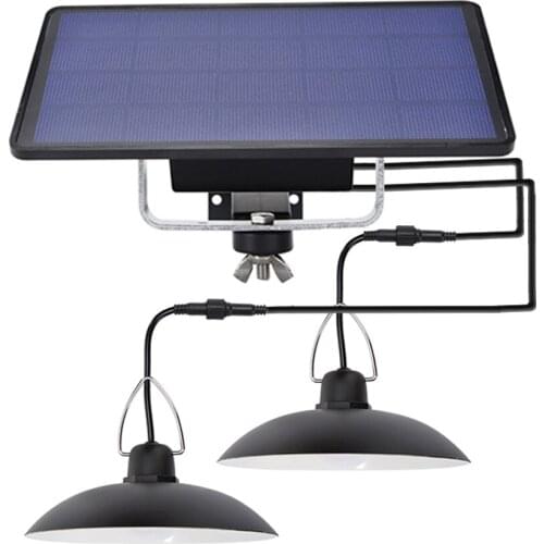 Double Head Solar Pendant Light Outdoor Indoor Solar Lamp With Line Warm White/White Lighting For Camping Garden Yard