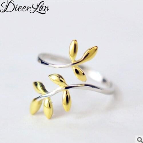 Punk Silver Color Leaf Rings For Women Men Antique Finger Ring Christmas Gifts Jewelry 2021