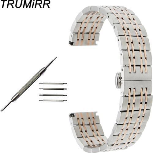 Stainless Steel Watchband Butterfly Buckle Strap for Maurice Lacroix Pontos Masterpiece Watch Band Wrist Bracelet 18mm 20mm 22mm