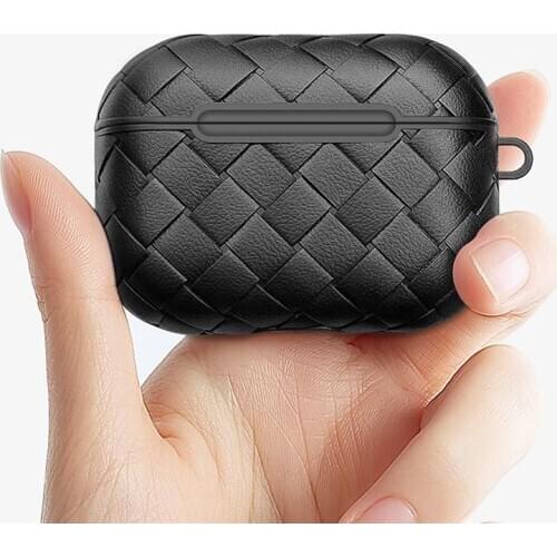 Luxury Weaving Leather Earphone Cases For Apple AirPods Pro Bluetooth Headset Charging Box Protective Soft Cover For AirPods 3
