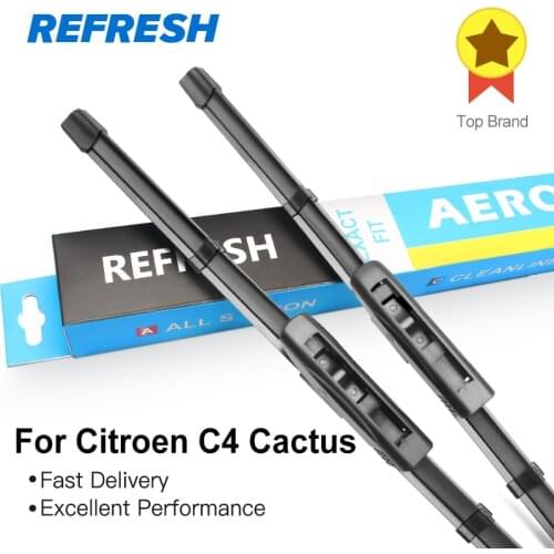 REFRESH Wiper Blades for Citroen C4 Cactus Fit Bayonet Arms 2014 2015 2016 2017 2018