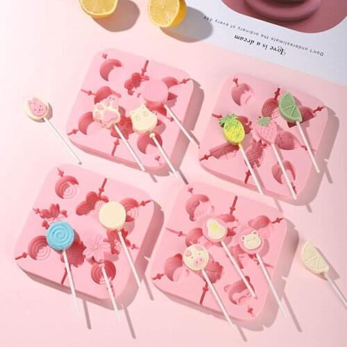 Silicone Round Lollipop Candy Cake Baking Molds Chocolate Cake Birthday Decorating Pastry Mould Silicone Lollipops Maker