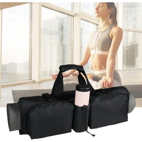 Yoga Mat Tote Bag Yoga Storage Bag Carriers With Pockets Single Shoulder Washable Large Capacity Portable Zippered Pocket