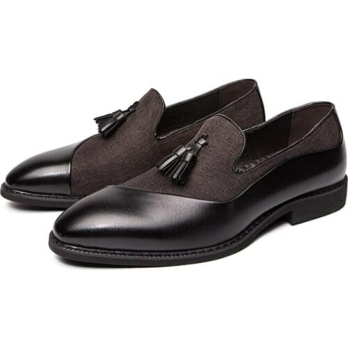 Big Size Fashion OverShoes Men PU Leather Loafers Brand Shoes Classic Shoes Young Fashion Wild Tide Shoes Classic Business Shoes