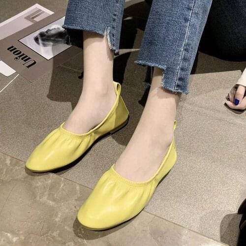 Women Shoes Summer Female 2021 New Shallow Mouth Single Shoes Student Flat Round Toe Fashion Soft Soled Shoes Womens Shoes