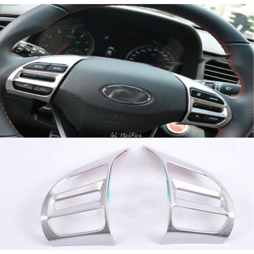Interior Steering Wheel Button Cover Trim for Hyundai Elantra Avante 2016 2017