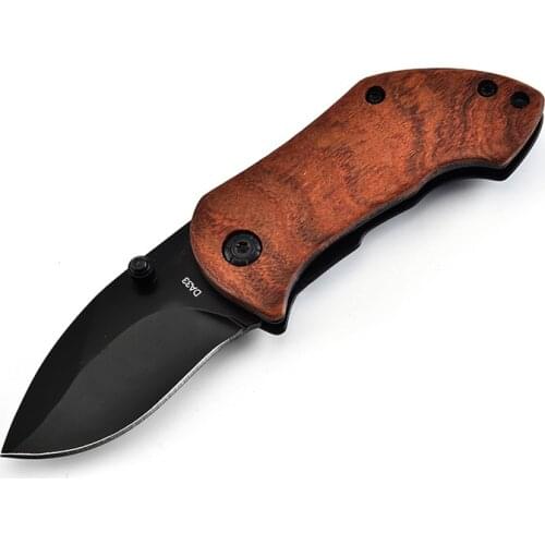 High Quality Pocket Folding Knife Hunting Knife Tactical Wooden Handle Outdoor Folding Knife Camping Multifunctional Knife Tool