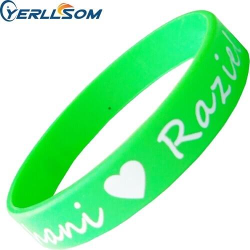 YERLLSOM 200pcs/Lot High Quality silicone bracelets with personal wiring for wedding events P041508